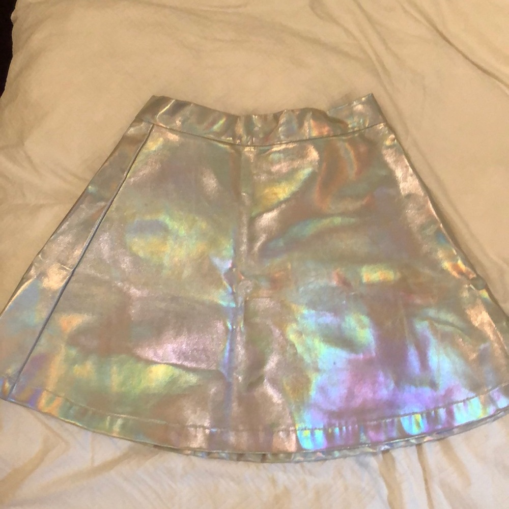 Holographic mini Skirt